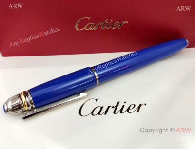 Replica Cartier Pasha Rollerball Pen Blue Resin Pen For Sale